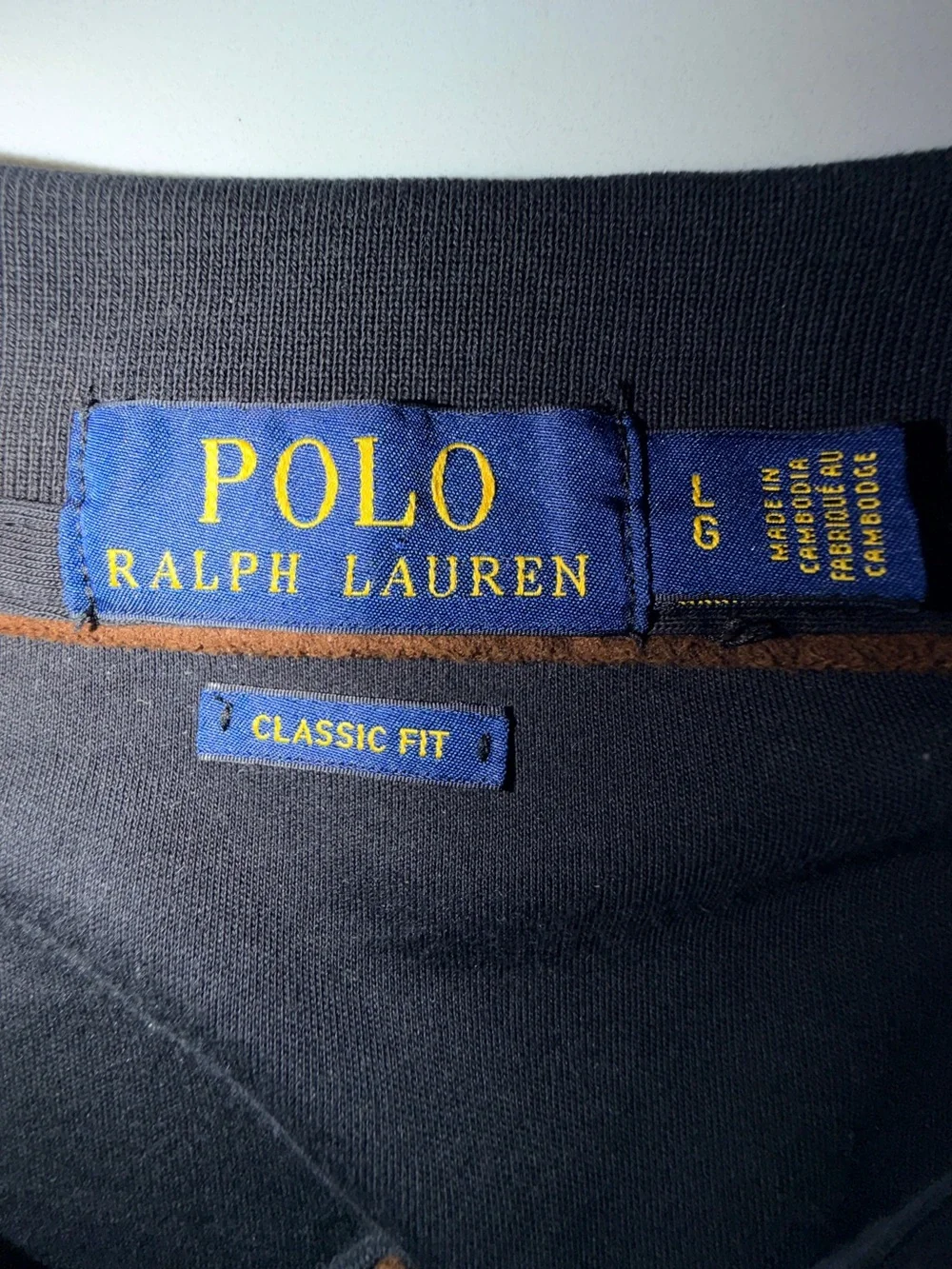 Polo Ralph Lauren Men’s L Classic Fit Long Sleeve Polo Multicolor Pony Black